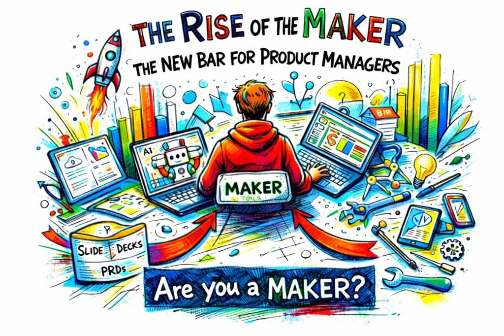 Illustration: The rise of the maker—the new bar for product managers, with laptops, AI, and tools