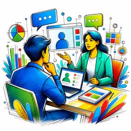 Product management interview coaching session illustration