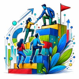 People management and leadership coaching illustration