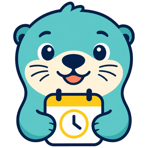 Meetisi otter holding a calendar